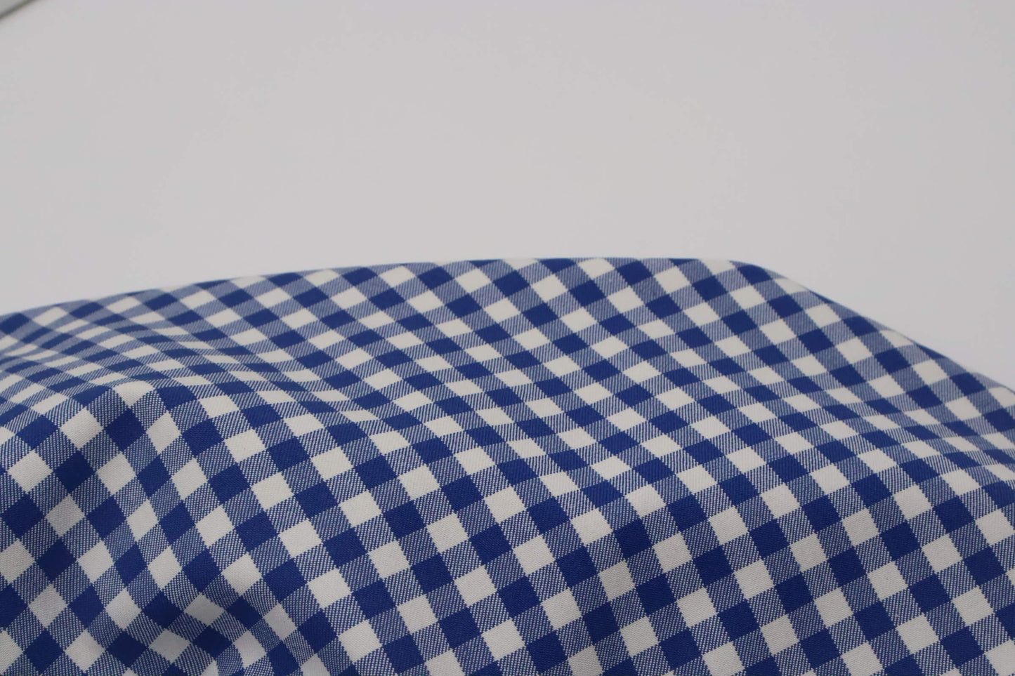 Tissu coton épais vichy tissé-teint bleu | Bleu Montmartre