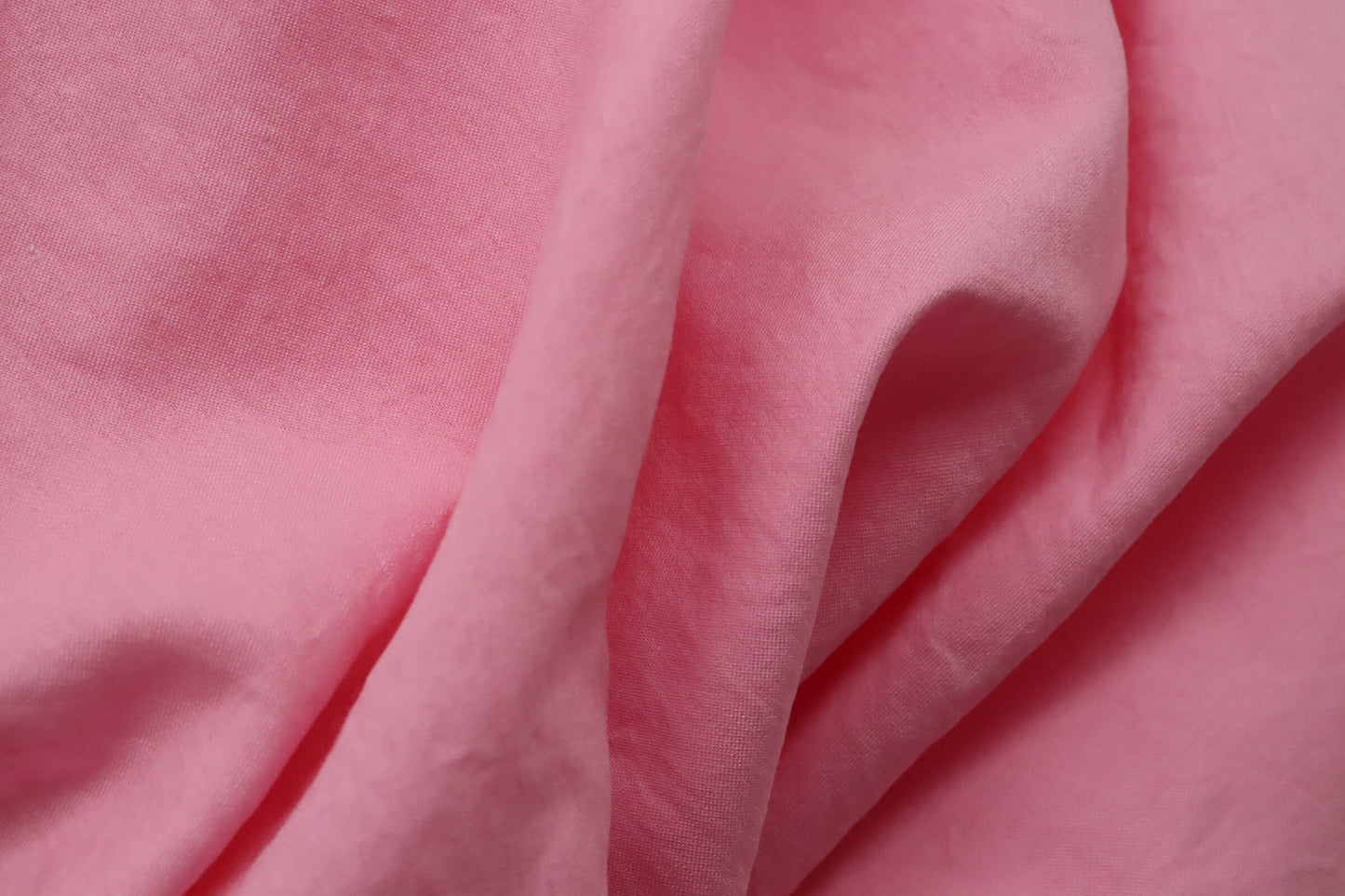 Tissu viscose et coton lavé rose | Coton Candy