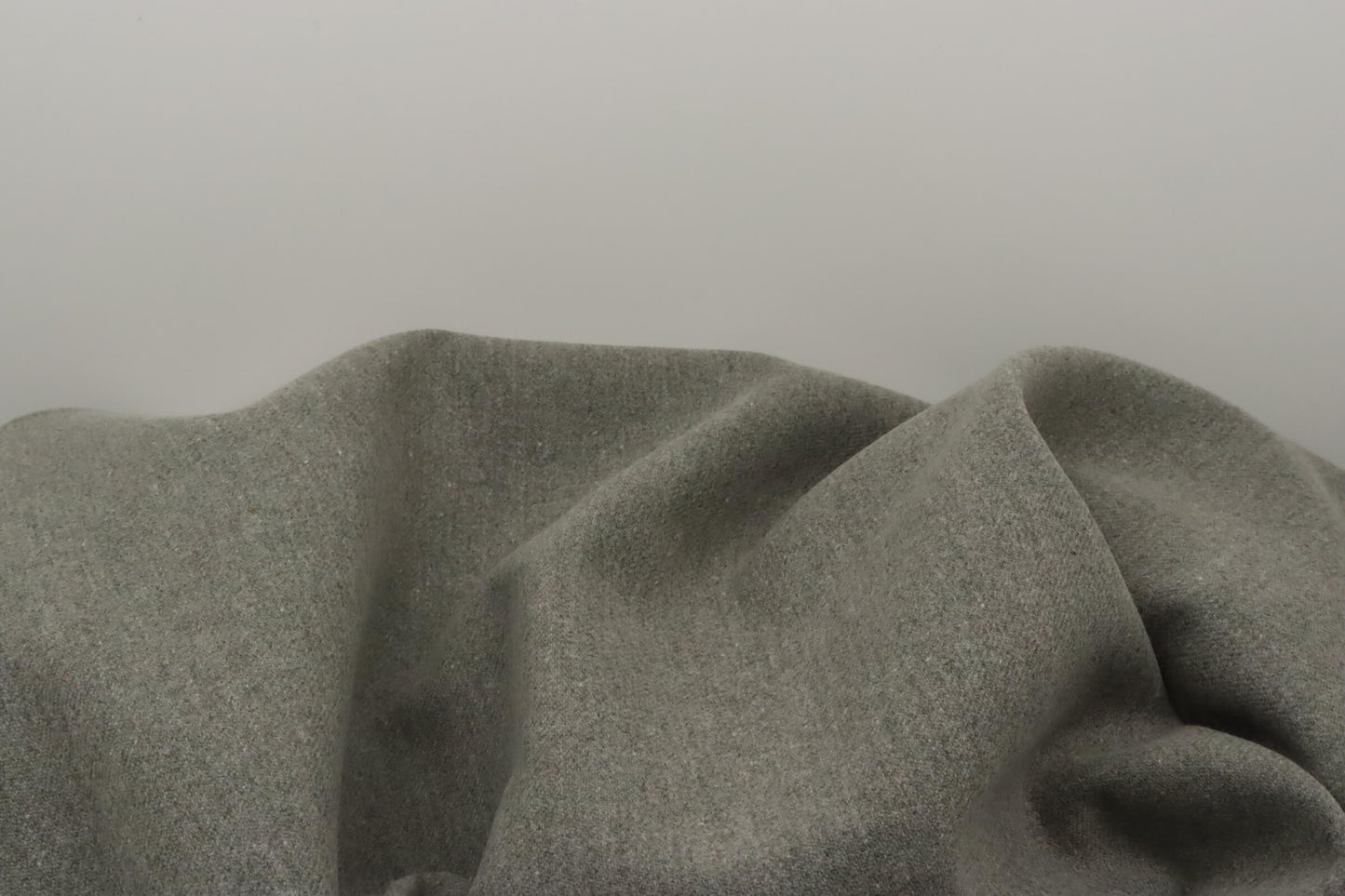 Grey/Khaki Wool Blend Fabric | Emerald Twilight