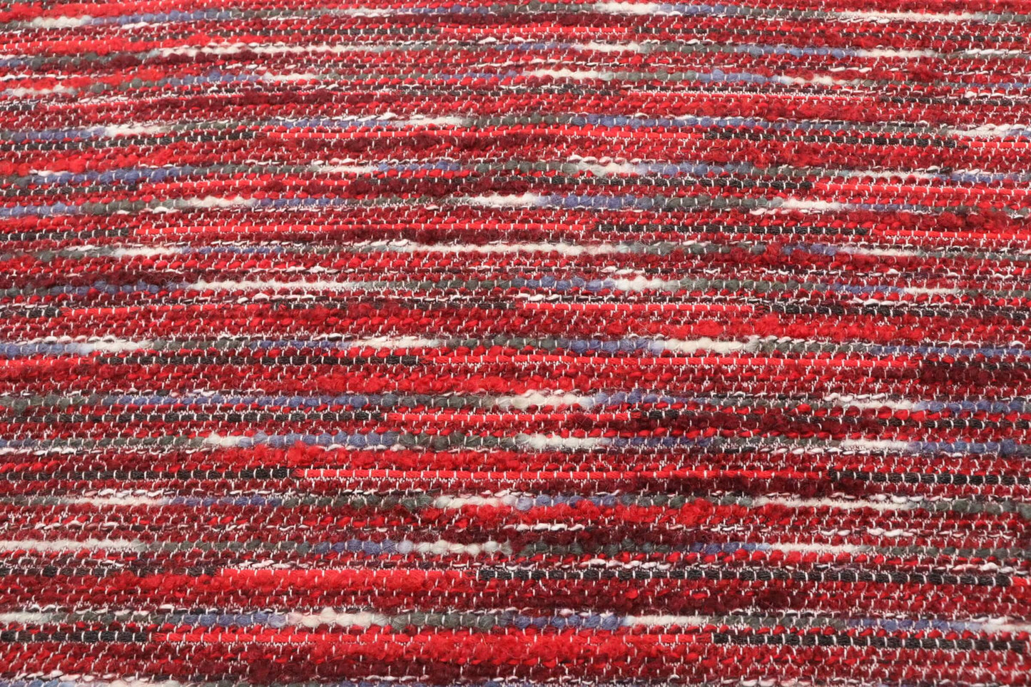 Red Linear Tweed Effect Fabric | Nordic Ember