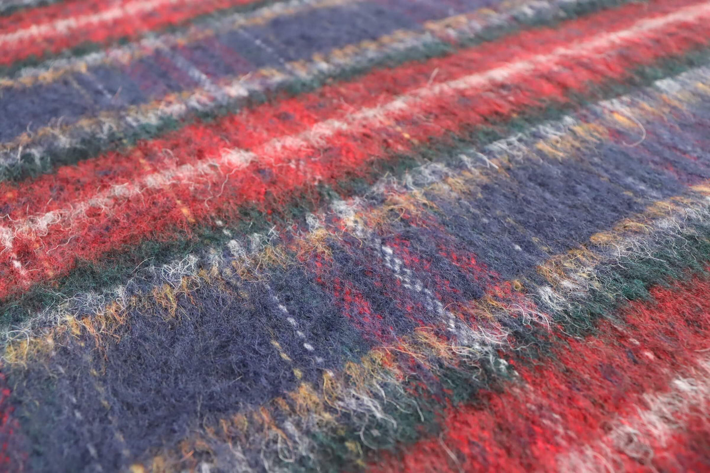 Dark Blue and Red Tartan Fabric | Velluto Romano