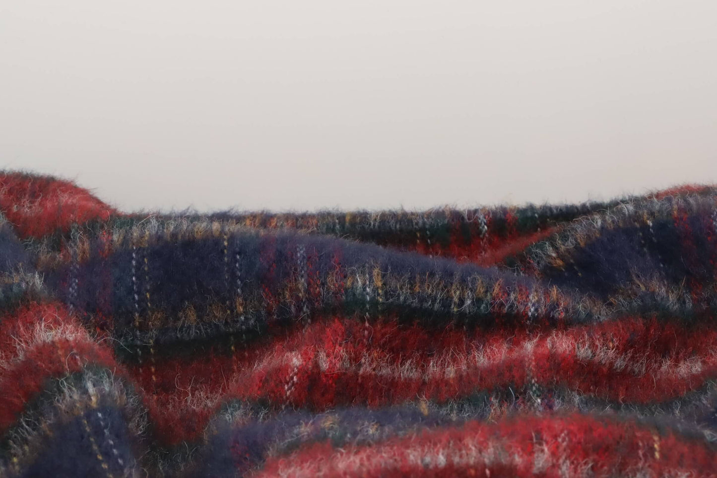 Dark Blue and Red Tartan Fabric | Velluto Romano