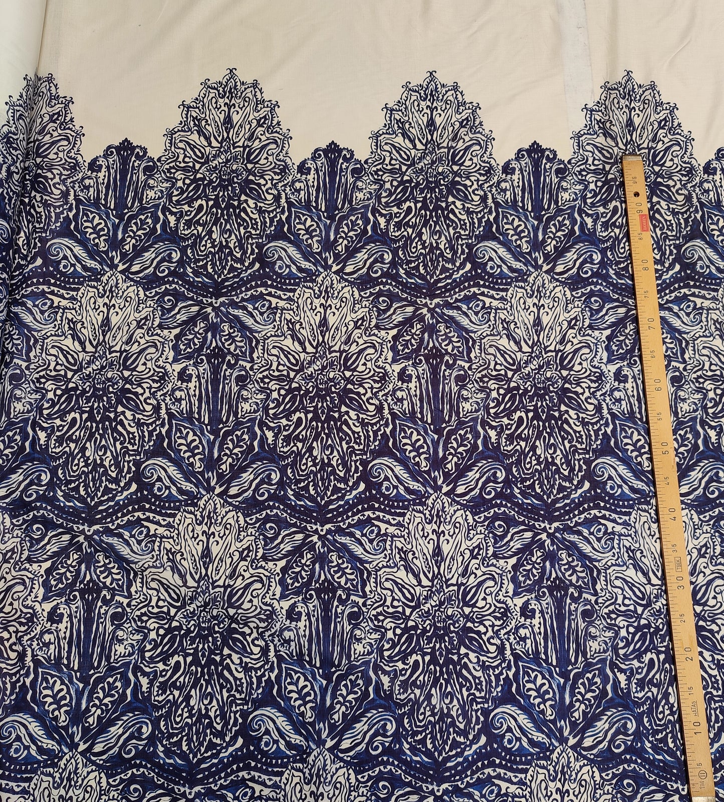 Bedruckter Baumwoll-Voile-Stoff | Blaues Minarett