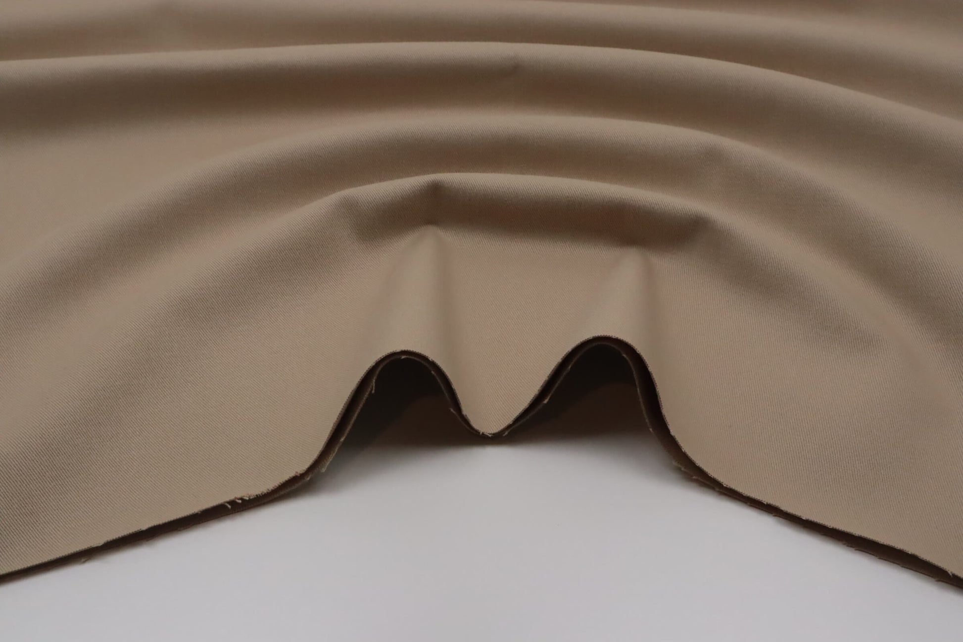 Tissu coton légèrement extensible beige