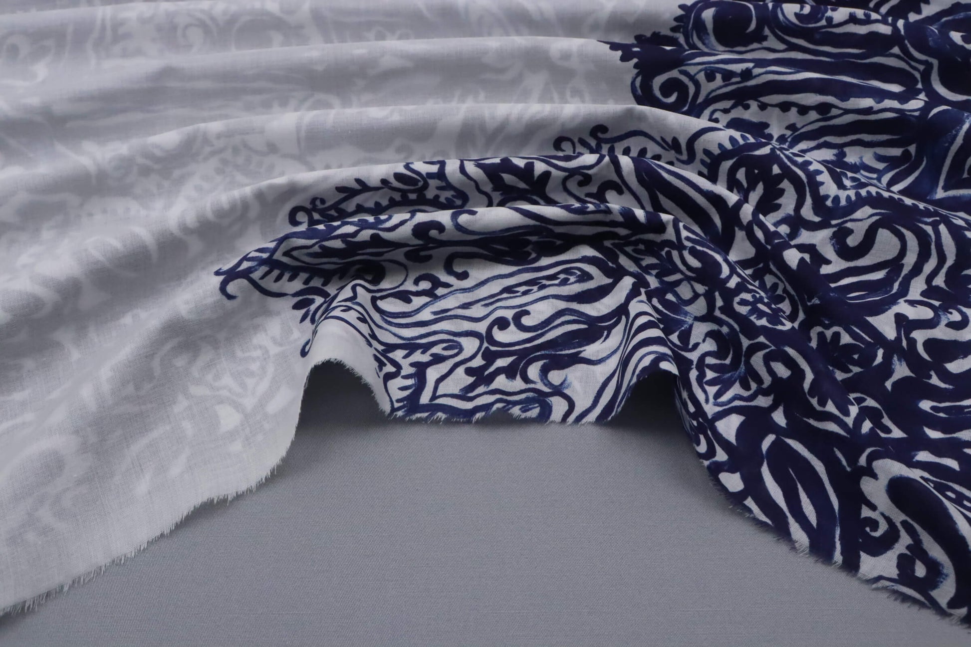 Tissu voile de coton imprimé