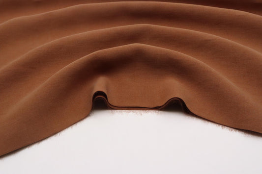 Tissu twill de viscose | Brun Cinabre