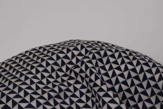 Tissu satin de viscose imprimé graphique | Fugue Chromatique