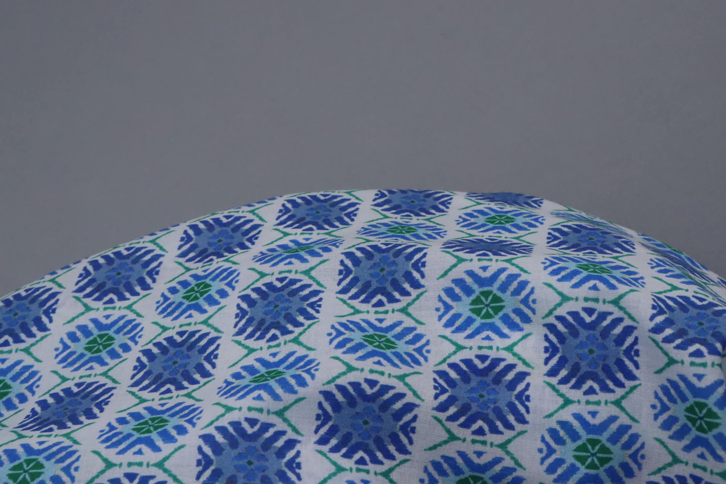 Tissu voile de coton imprimé rosace bleue | Azulina - Dernier Coupon de 1,7 mètres