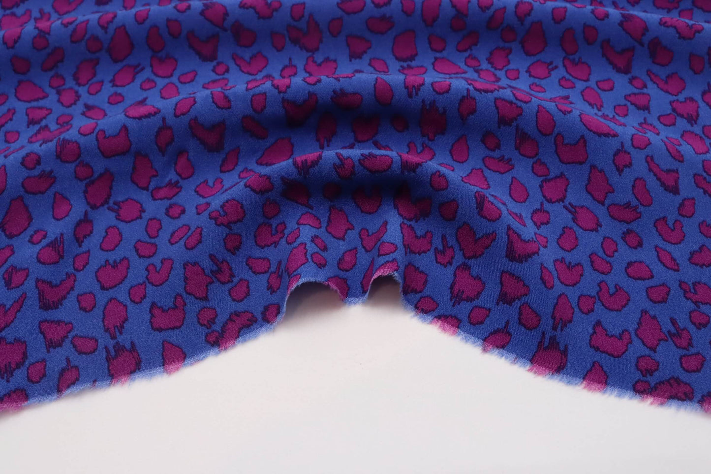 Leopard print viscose crepe fabric | Indigo Fawn