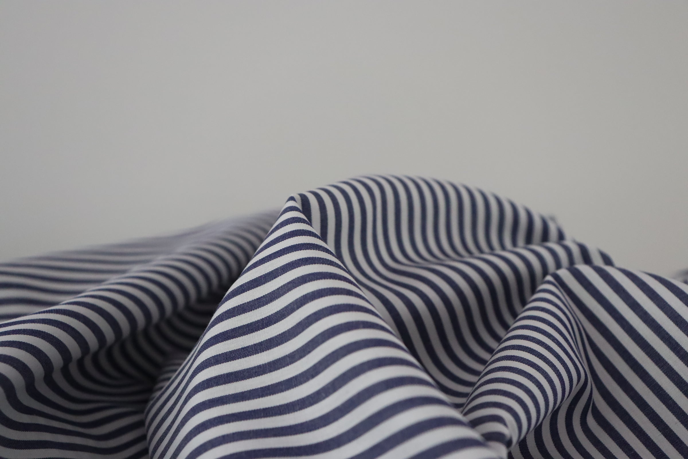 Tissu coton tissé teint | Rayé bleu et blanc – Mister Tissu