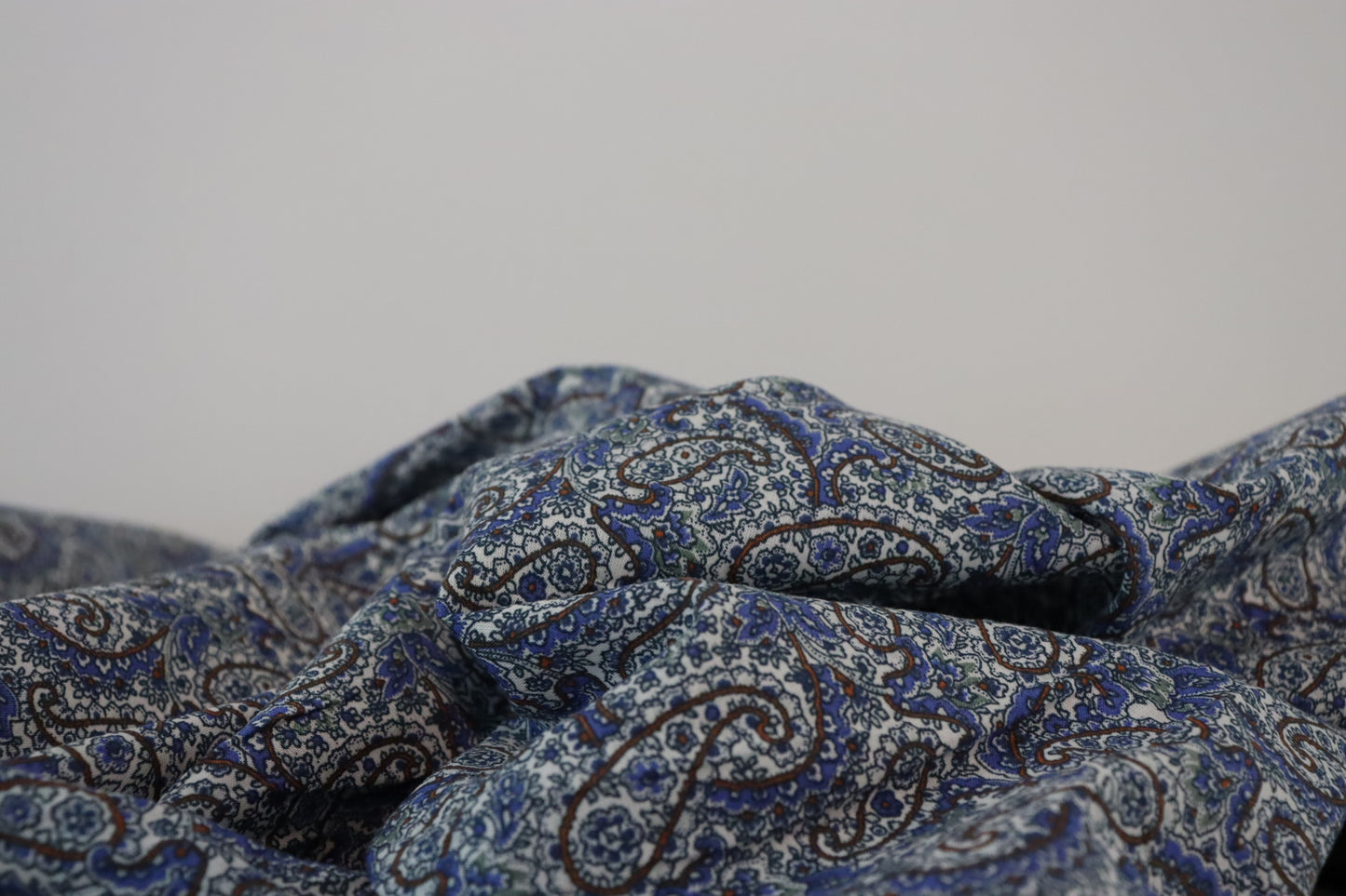 Tissu coton | Motif cachemire bleu