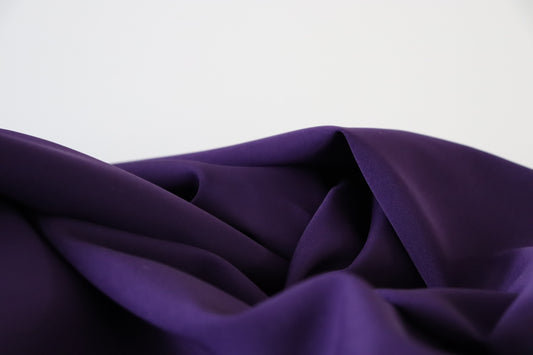 Tissu Crêpe de polyester violet