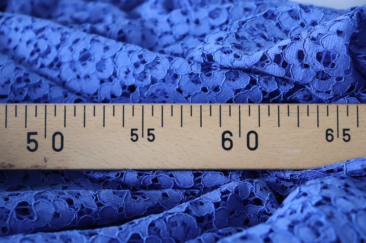 Tissu dentelle coton et polyamide | Bleu