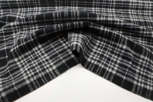 Tissu tartan noir et blanc 