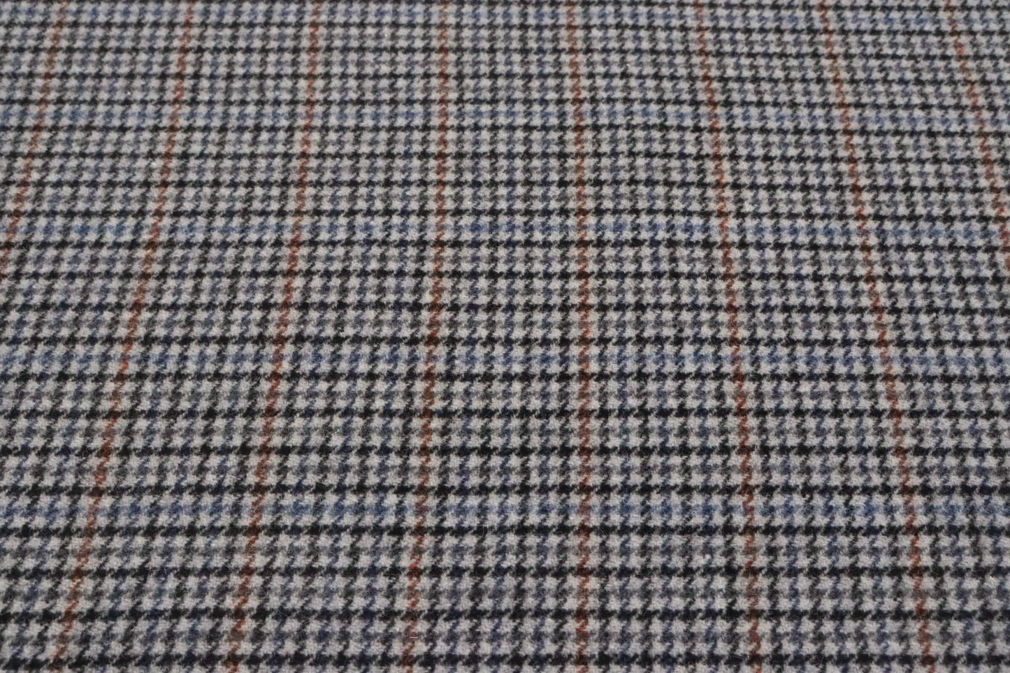 Tissu laine tartan | Bleu-gris