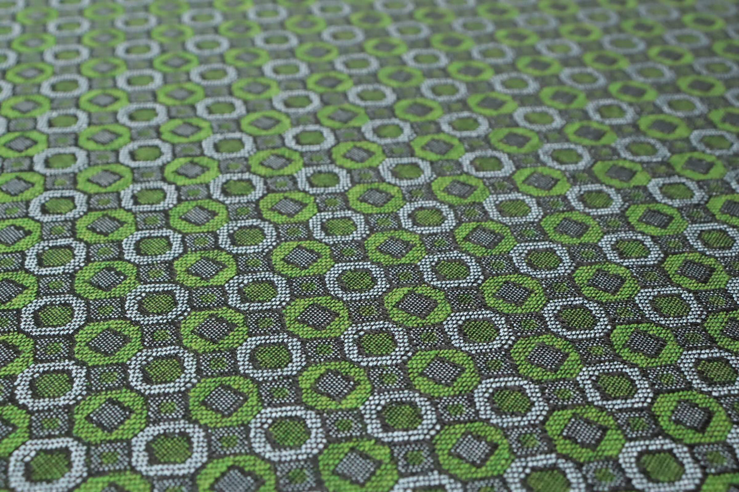 Tissu jacquard vert | Métal Végétal