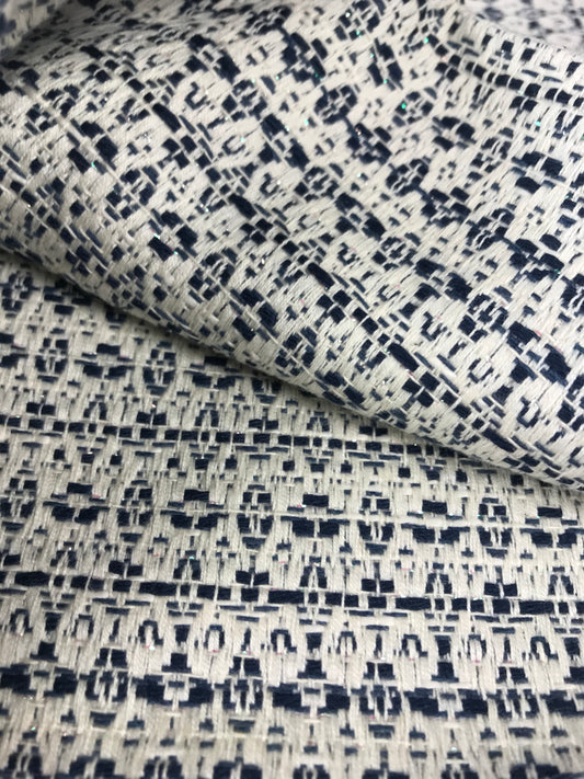 Tissu Jacquard lurex motifs