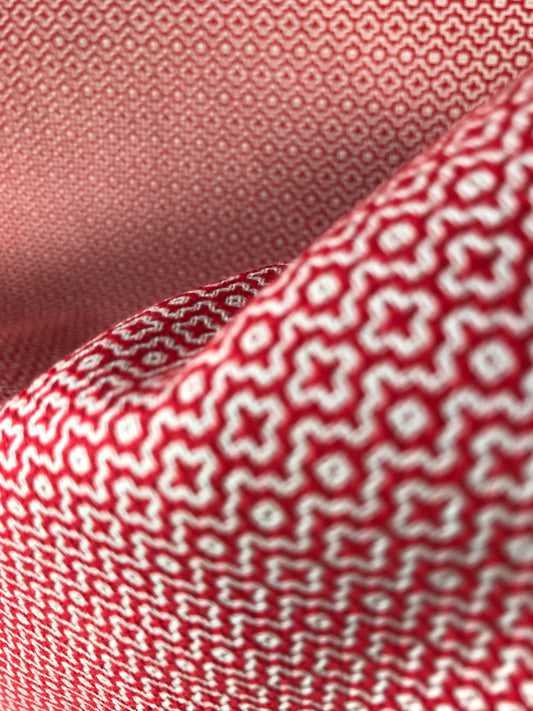 Tissu Jacquard à motif - Rouge