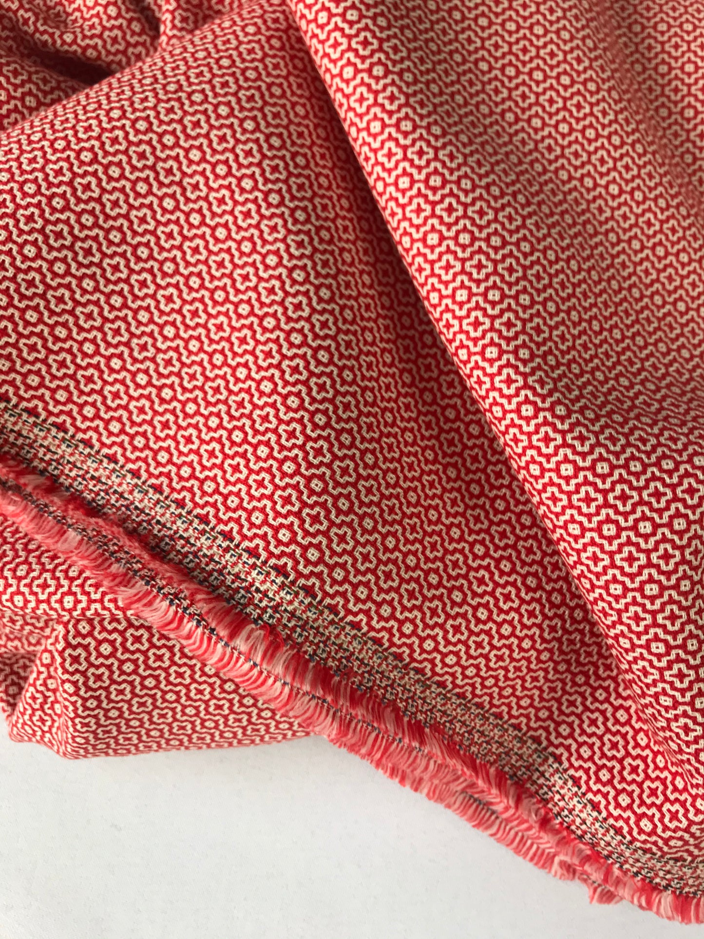 Tissu Jacquard à motif - Rouge