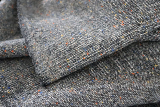 tissu tweed gris