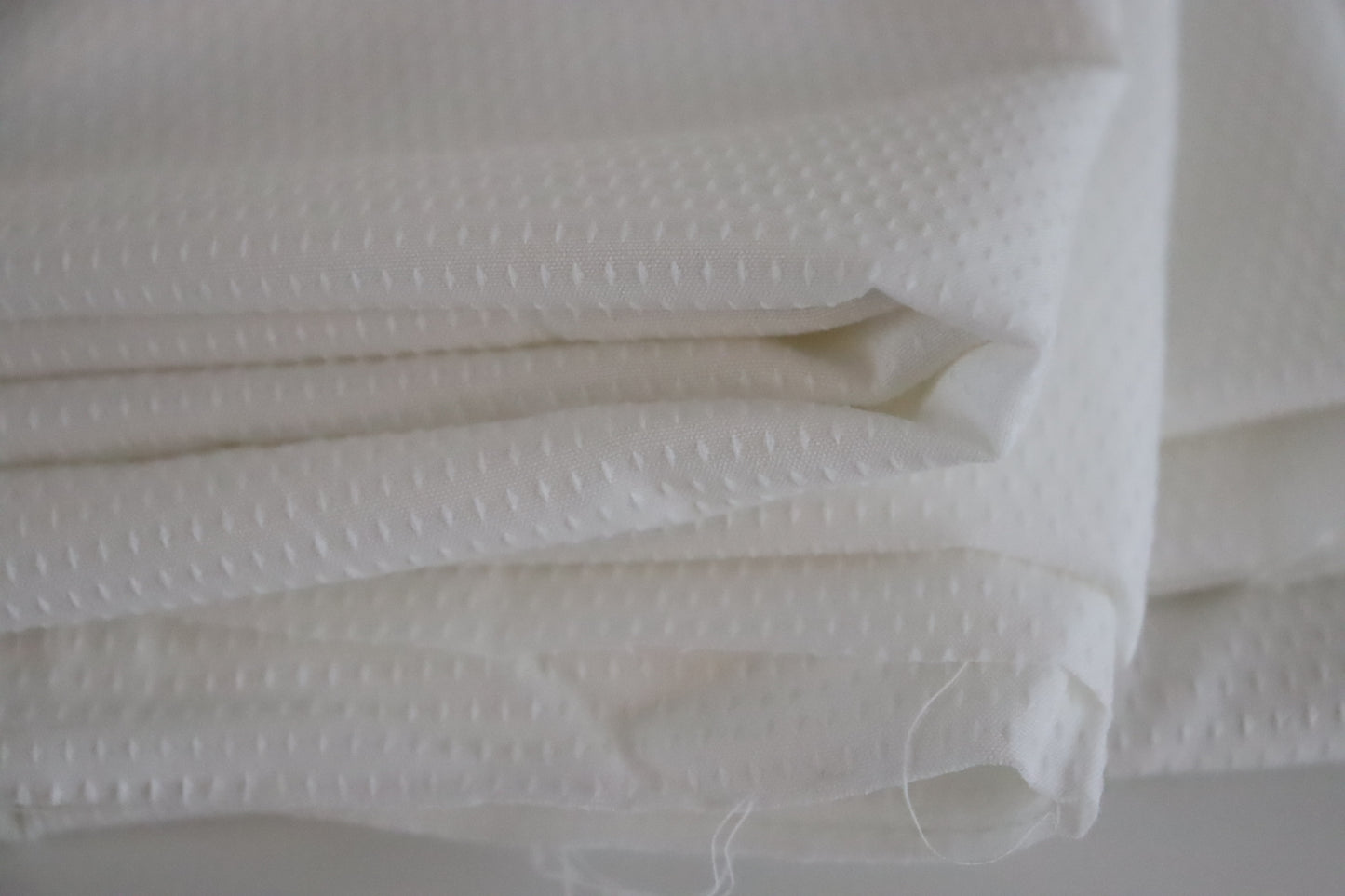 tissu coton tissé blanc