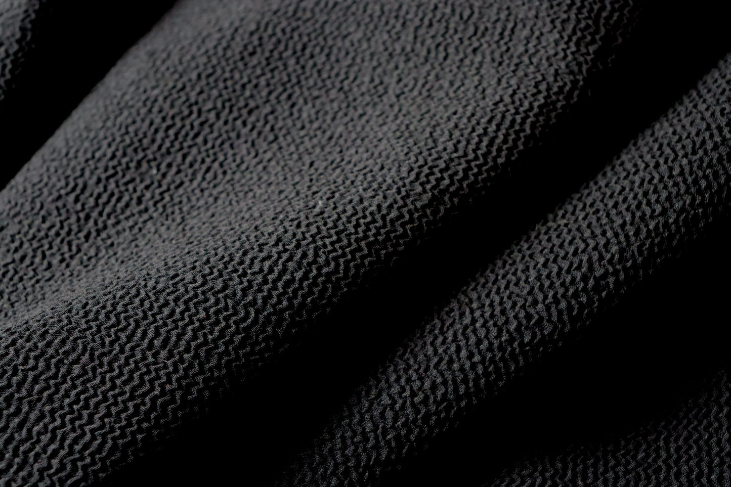 Tissu crêpe structuré Noir