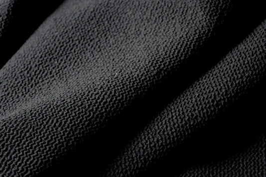 Tissu crêpe structuré Noir